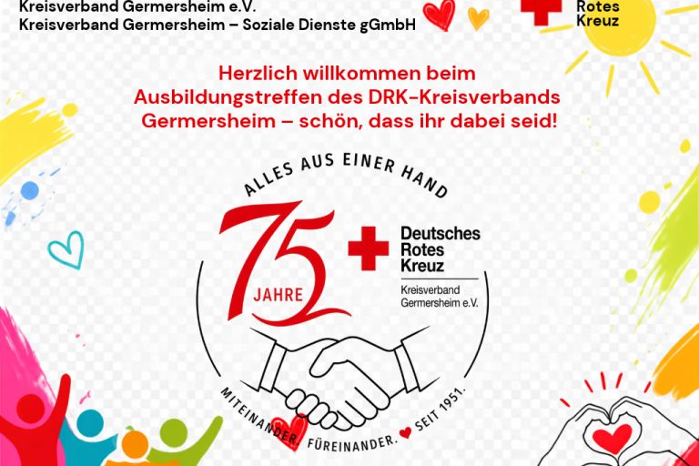 Begrüßungsfolie beim Ausbildungstreffen des DRK-Kreisverbands Germersheim