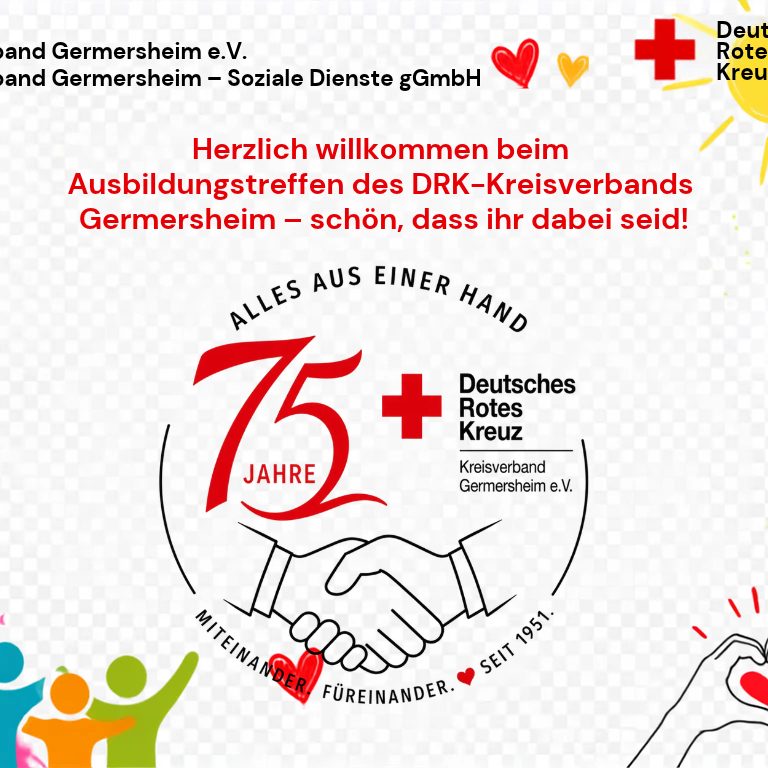 Begrüßungsfolie beim Ausbildungstreffen des DRK-Kreisverbands Germersheim